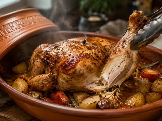 Poulet au four en romertopf fondant et juteux 2 Poulet au four en romertopf fondant et juteux