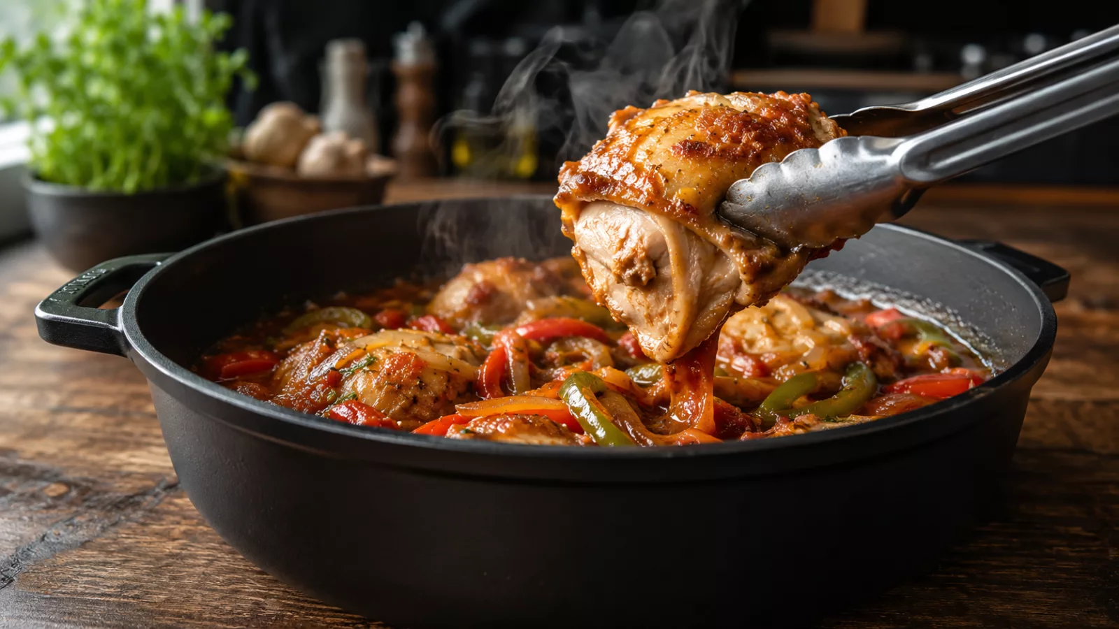 Poulet basquaise au cookeo facile et ultra savoureux 1 Poulet basquaise au cookeo facile et ultra savoureux