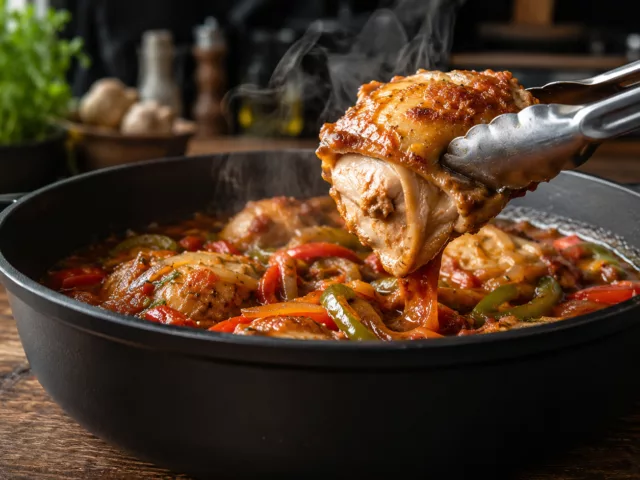 Poulet basquaise au cookeo facile et ultra savoureux 4 Poulet basquaise au cookeo facile et ultra savoureux