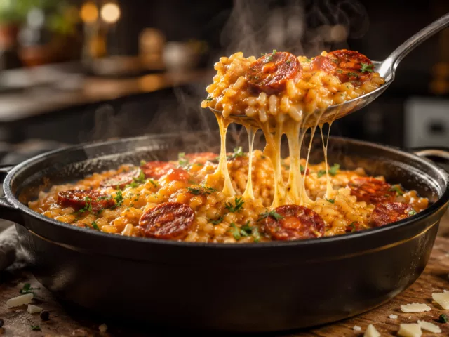 Risotto au chorizo rapide et cremeux au cookeo 2 Risotto au chorizo rapide et cremeux au cookeo