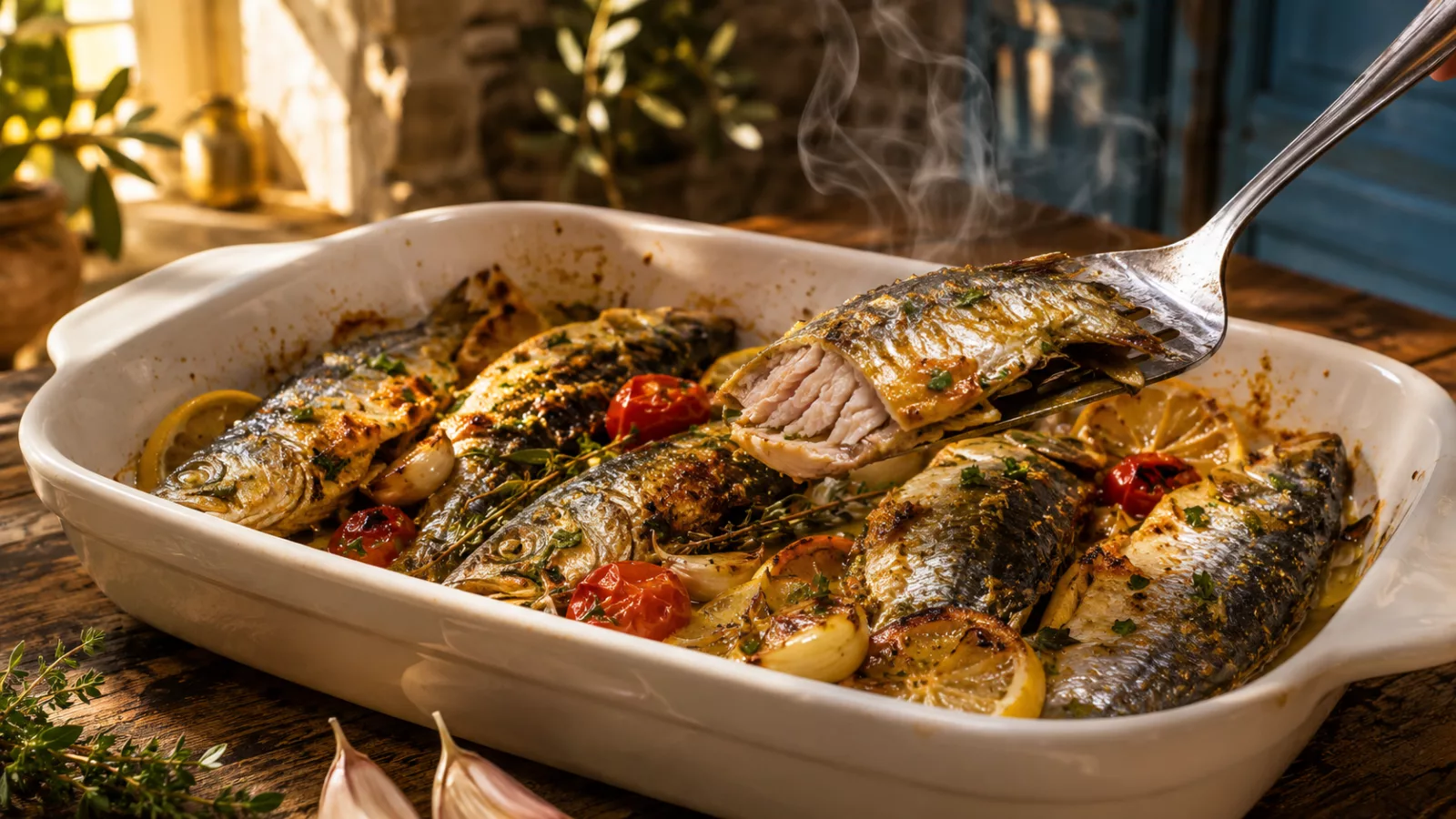 Sardines au four a l ail 1 Sardines au four a l ail