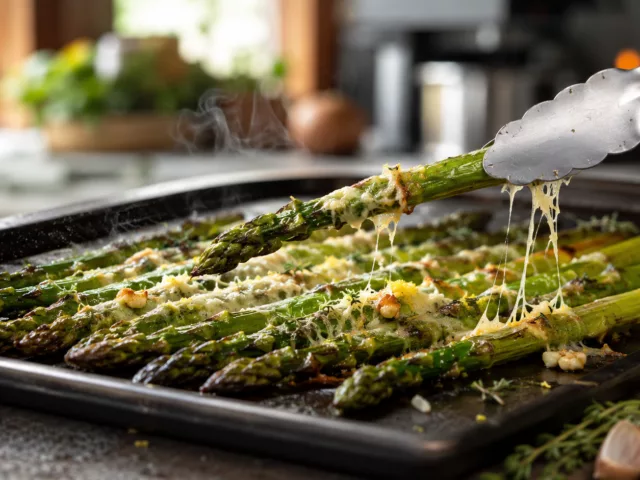 Asperges vertes au four