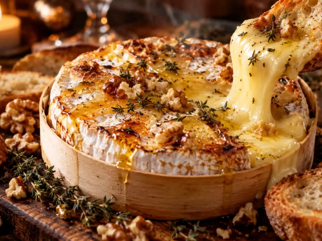 Camembert au four miel et thym 2 Camembert au four miel et thym