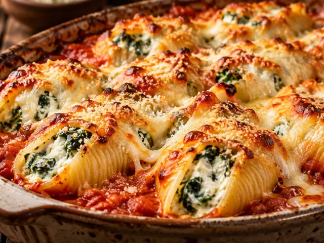 Conchiglioni fourrés épinards ricotta fondants au four 2 Conchiglioni fourrés épinards ricotta fondants au four