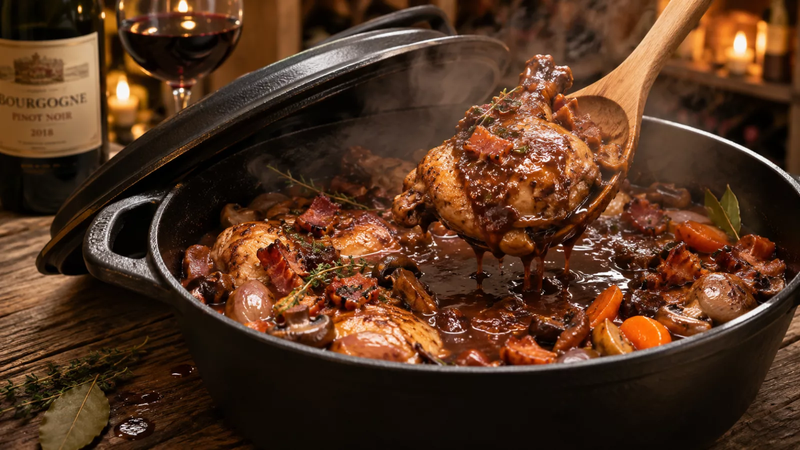 Coq au vin maison au cookeo 1 Coq au vin maison au cookeo