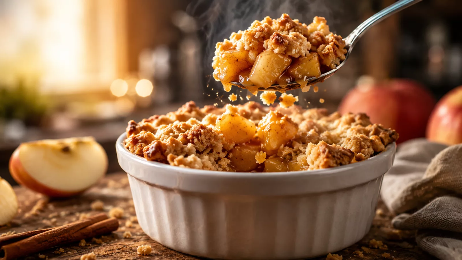Crumble aux pommes rapide sans four classique 1 Crumble aux pommes rapide sans four classique