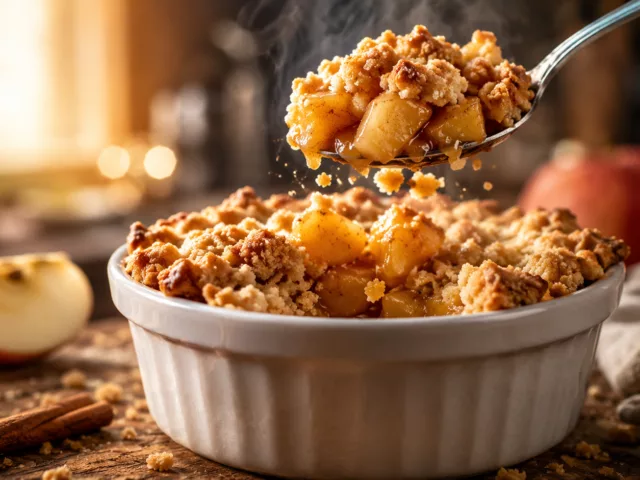 Crumble aux pommes rapide sans four classique 2 Crumble aux pommes rapide sans four classique