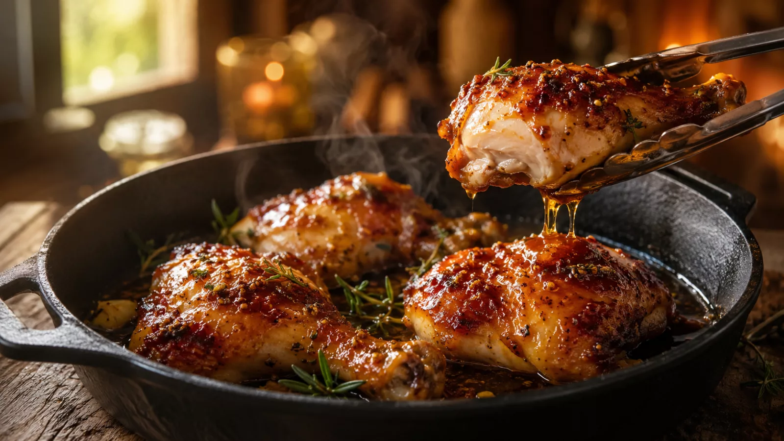 Cuisses de poulet au miel cuites au four 1 Cuisses de poulet au miel cuites au four