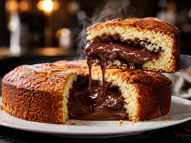 Gâteau au yaourt fourré chocolat ultra fondant 4 Gâteau au yaourt fourré chocolat ultra fondant