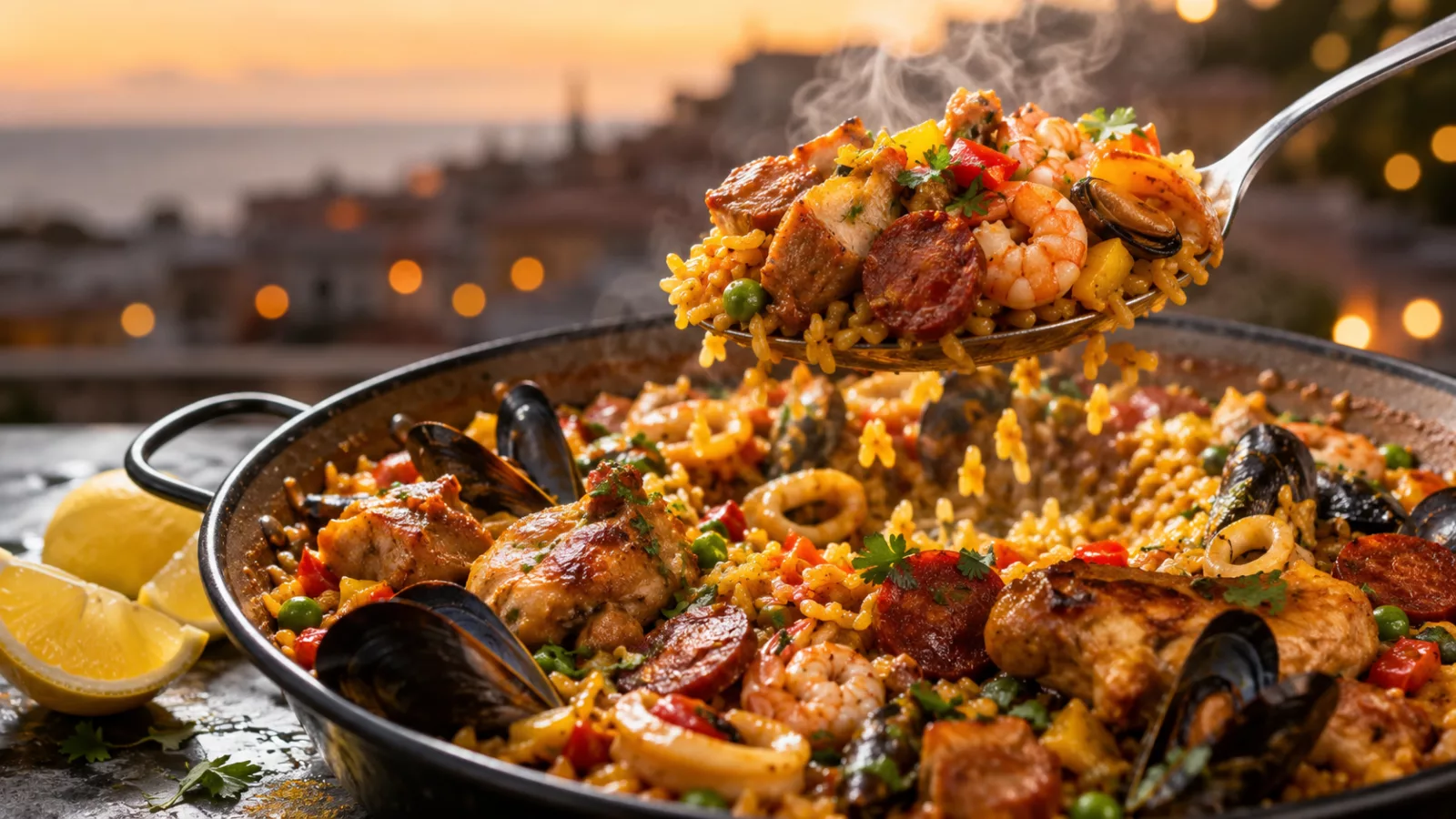 Paella de fruits de mer chorizo et poulet au cookeo 1 Paella de fruits de mer chorizo et poulet au cookeo
