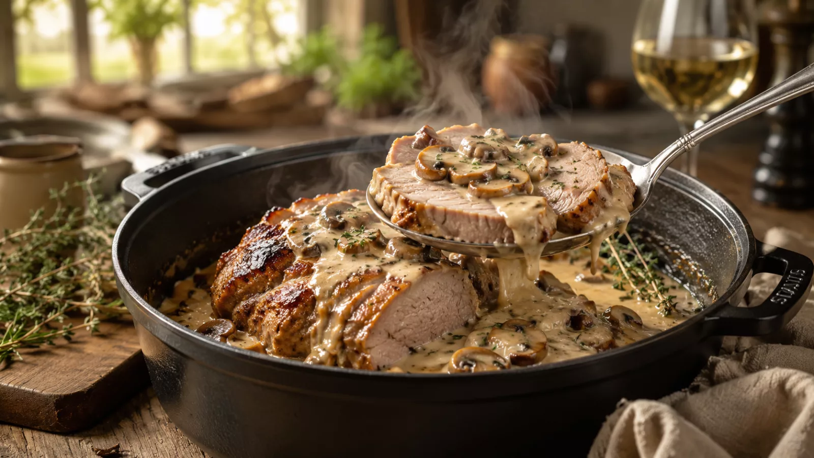 Roti de veau en cocotte aux champignons au cookeo 1 Roti de veau en cocotte aux champignons au cookeo