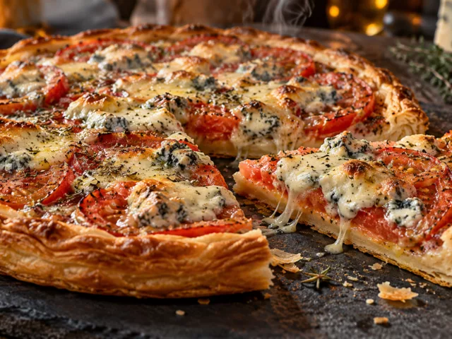 Tarte légère à la Fourme d’Ambert fondante