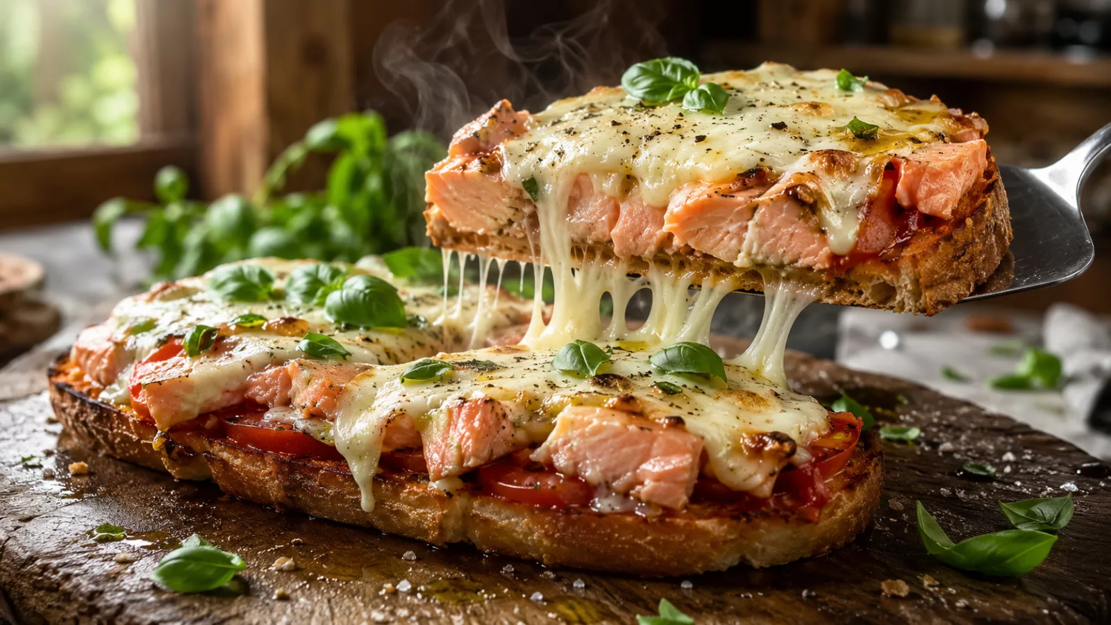 Tartines saumon mozzarella au four 1 Tartines saumon mozzarella au four