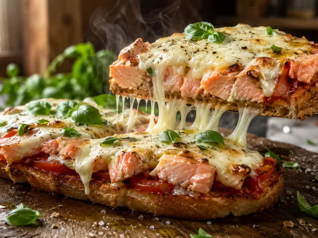 Tartines saumon mozzarella au four 2 Tartines saumon mozzarella au four