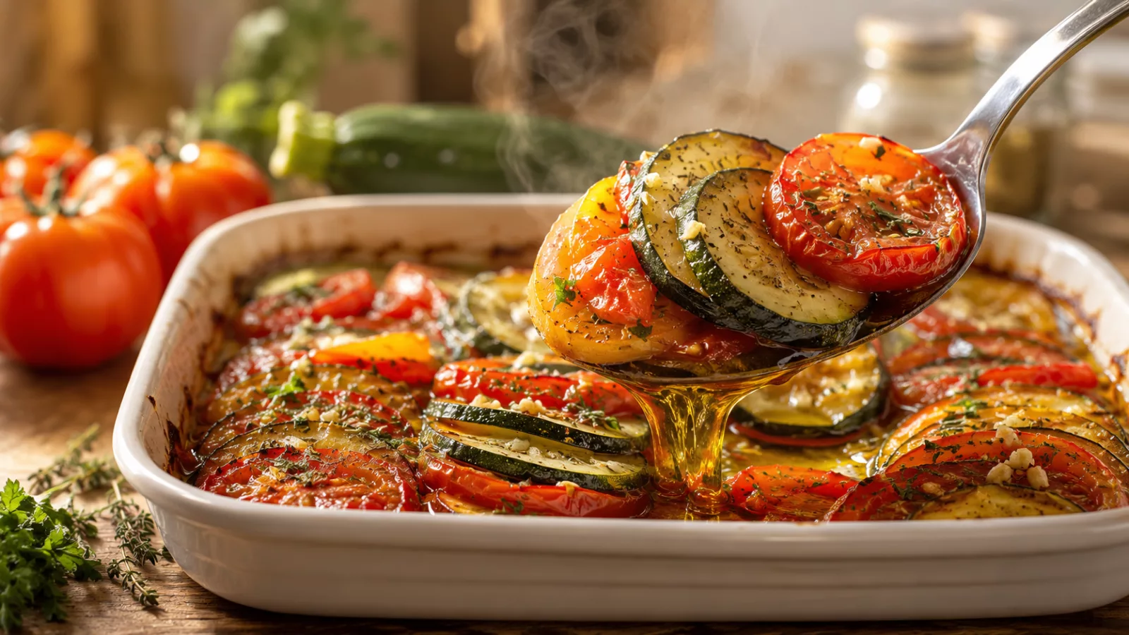 Tomates et courgettes au four light 1 Tomates et courgettes au four light