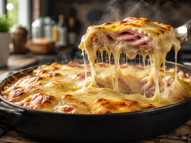 Tranches de jambon au four fondantes et gratinées 2 Tranches de jambon au four fondantes et gratinées