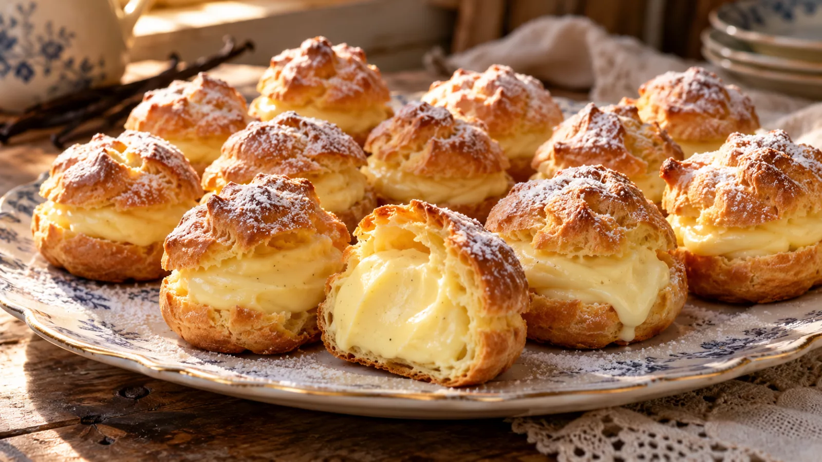 Choux fourrés à la crème façon grand mère 1 Choux fourrés à la crème façon grand mère