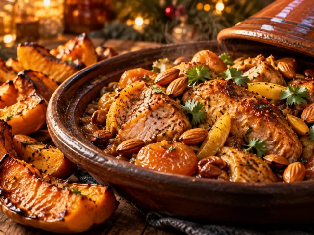 Dinde de noël façon tajine avec potatoes de butternut 2 Dinde de noël façon tajine avec potatoes de butternut