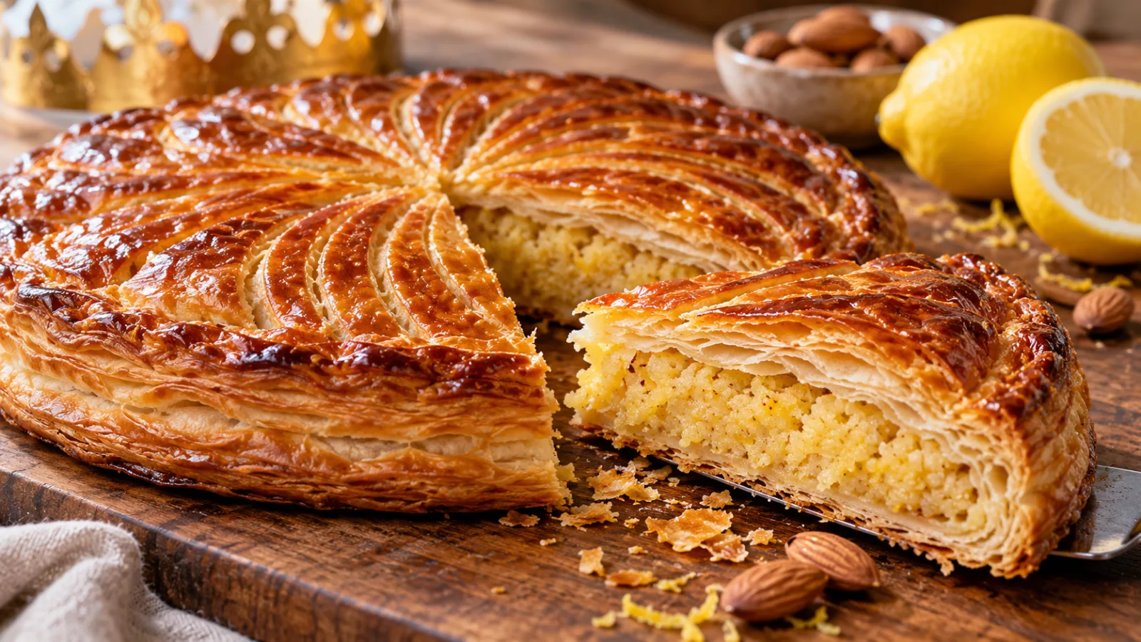 Galette des rois fourrée au citron 1 Galette des rois fourrée au citron