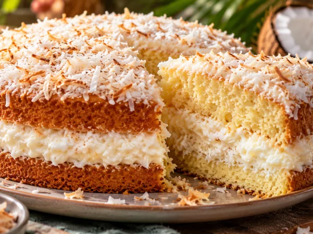 Gâteau fourré à la crème de coco 2 Gâteau fourré à la crème de coco
