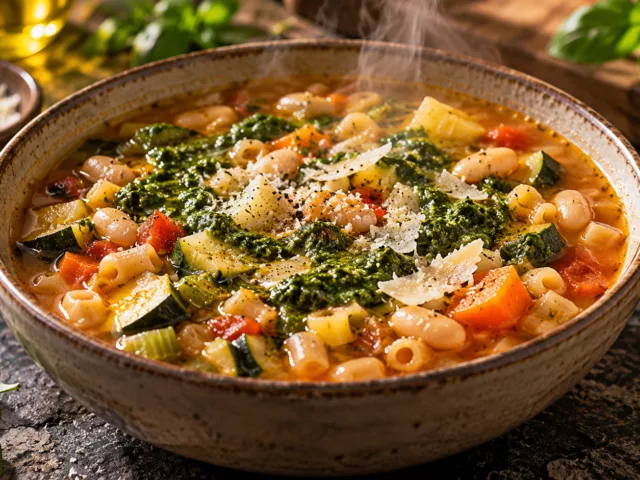 Minestrone au pistou au cookeo 2 Minestrone au pistou au cookeo