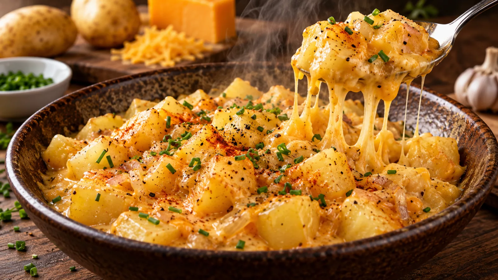 Pomme de terre cheddar au Cookeo fondantes et ultra crémeuses 1 Pomme de terre cheddar au Cookeo fondantes et ultra crémeuses