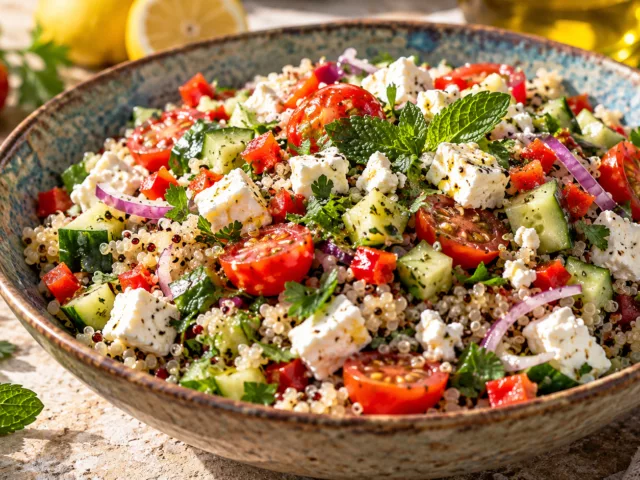 Salade de quinoa à la feta au Cookeo 2 Salade de quinoa à la feta au Cookeo